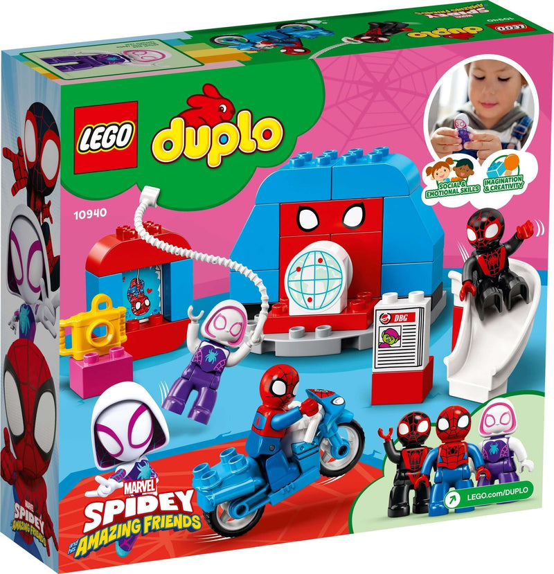 LEGO DUPLO 10940 Spider-Man Headquarters back box art