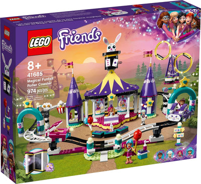 LEGO Friends 41685 Magical Funfair Roller Coaster front box art