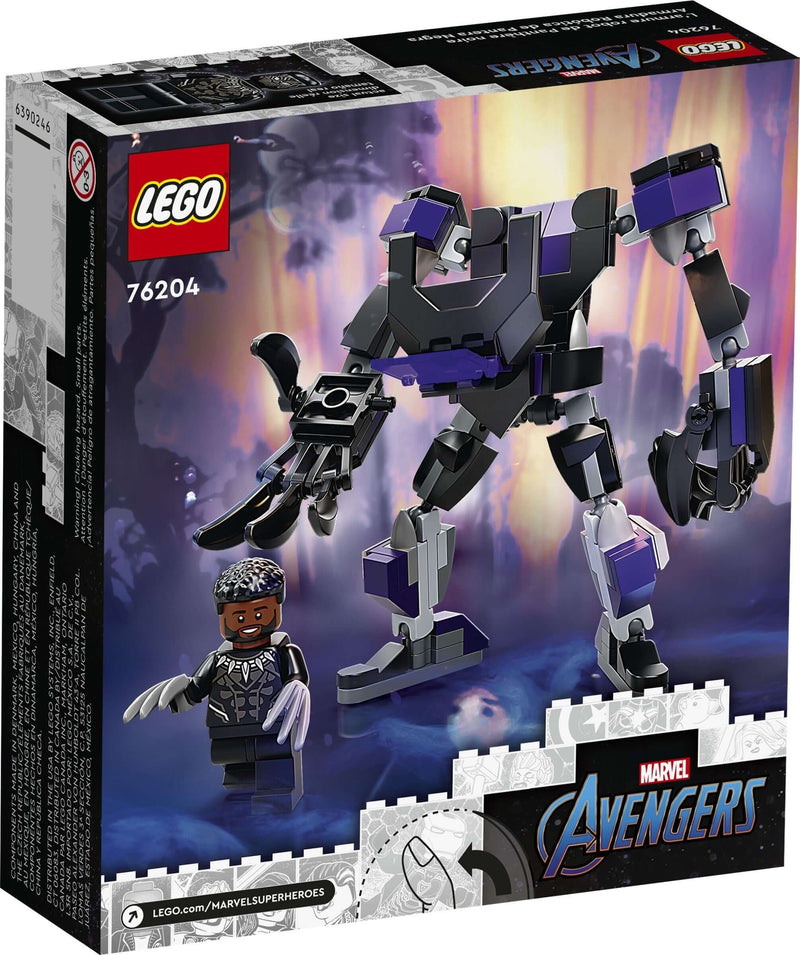 LEGO Marvel 76204 Black Panther Mech Armor back box art