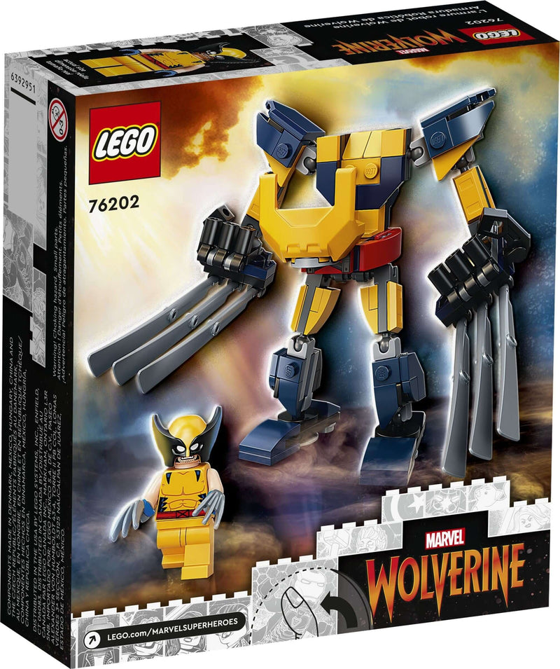 LEGO Marvel 76202 Wolverine Mech Armor back box art