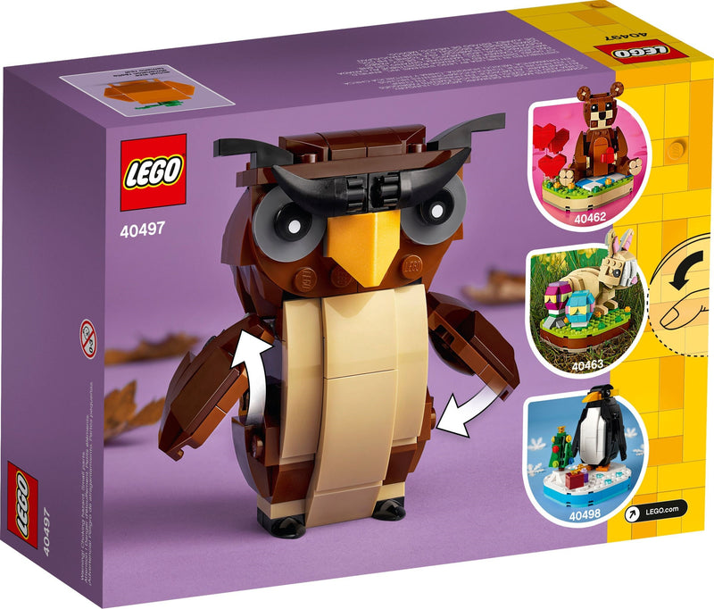 LEGO 40497 Halloween Owl back box art