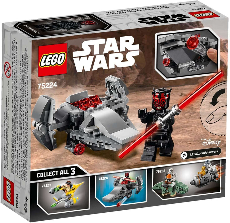 LEGO Star Wars 75224 Sith Infiltrator Microfighter back box art