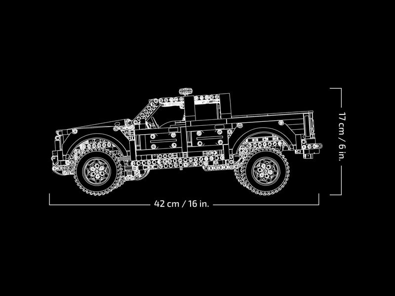 LEGO Technic 42126 Ford F-150 Raptor dimensions