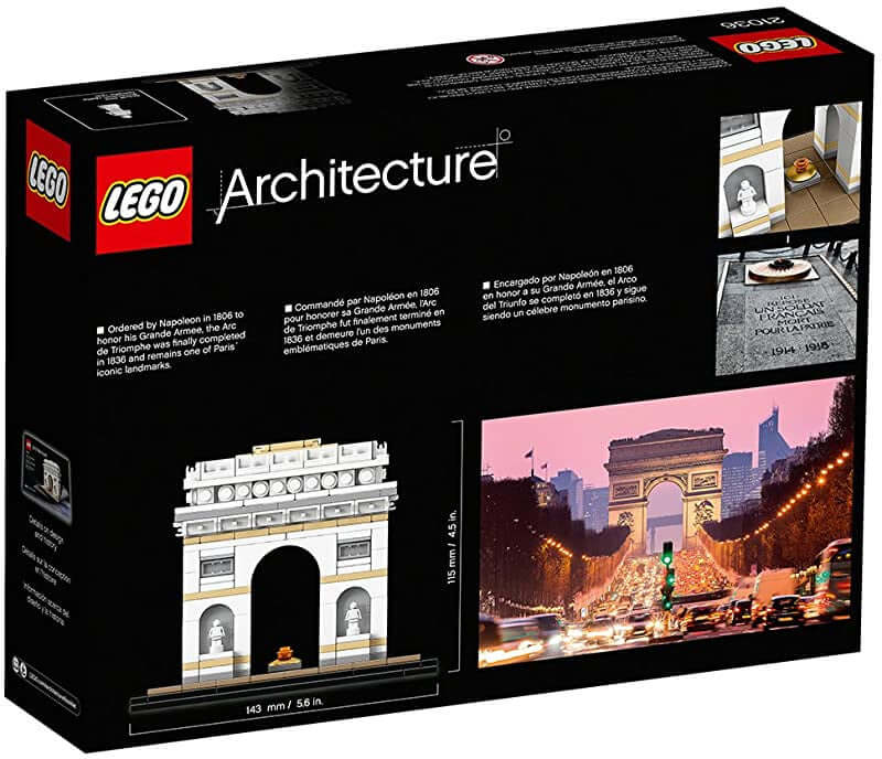LEGO Architecture 21036 Arc de Triomphe back box